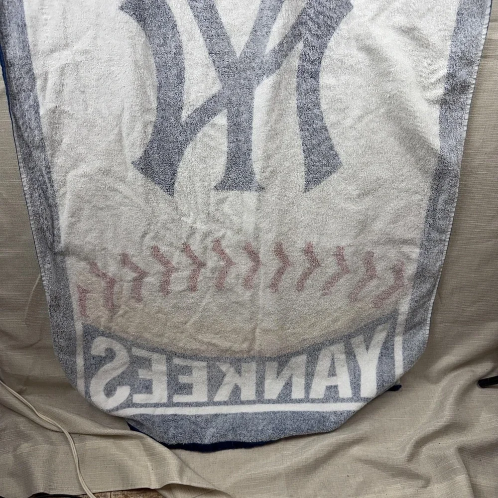 New York Yankees Beach Bath Towel Blue MLB Baseball Cotton Biederlack One Size